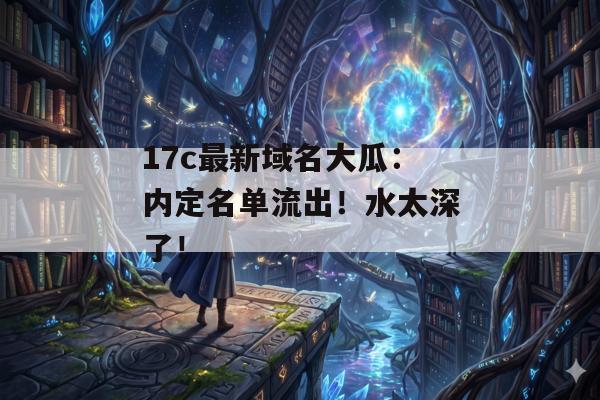 17c最新域名大瓜:内定名单流出!水太深了!